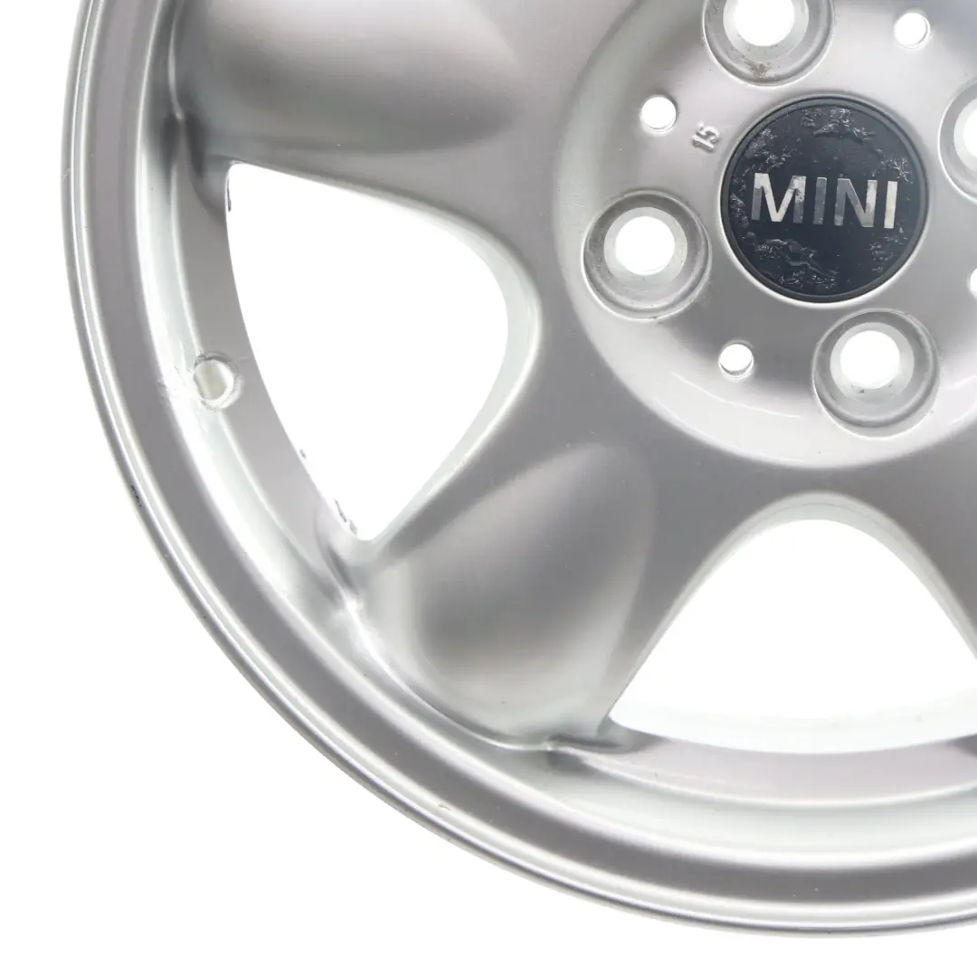 Alloy Rim 15" 5,5J ET:45 5-Start Spooler 100 to Mini Cooper R50 R56 Silver Wheel with Part number 6768498 Mini Cooper R50 R56 Silver Wheel Alloy Rim 15" 5,5J ET:45 5-Start Spooler 100 - SKU 6768498-7 - Part number 6768498