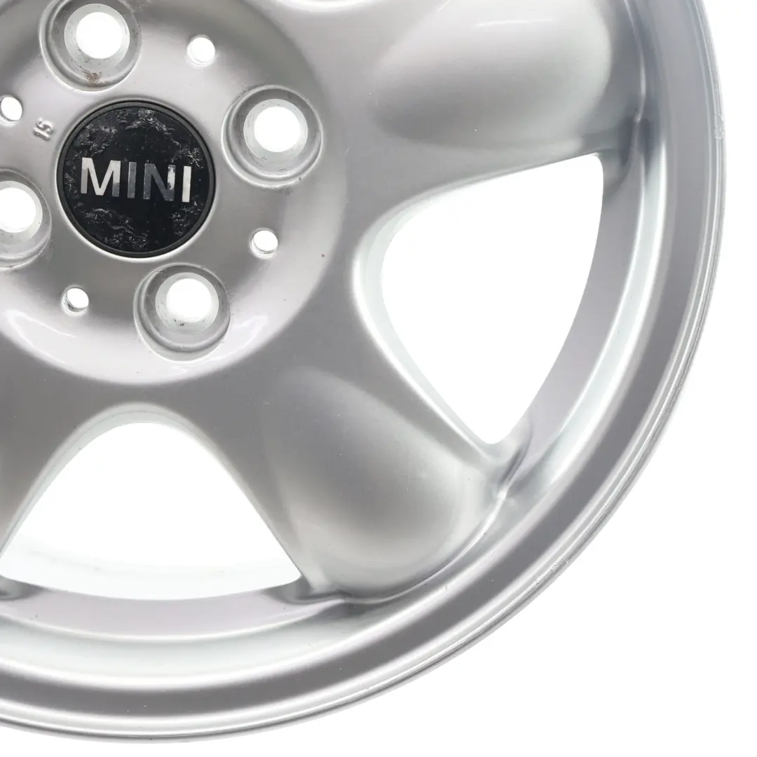 Mini Cooper R50 R56 Argento Cerchio in lega 15" 5,5J ET:45 5-Start Spooler 100 - SKU 6768498-7 - Numero di parte 6768498
