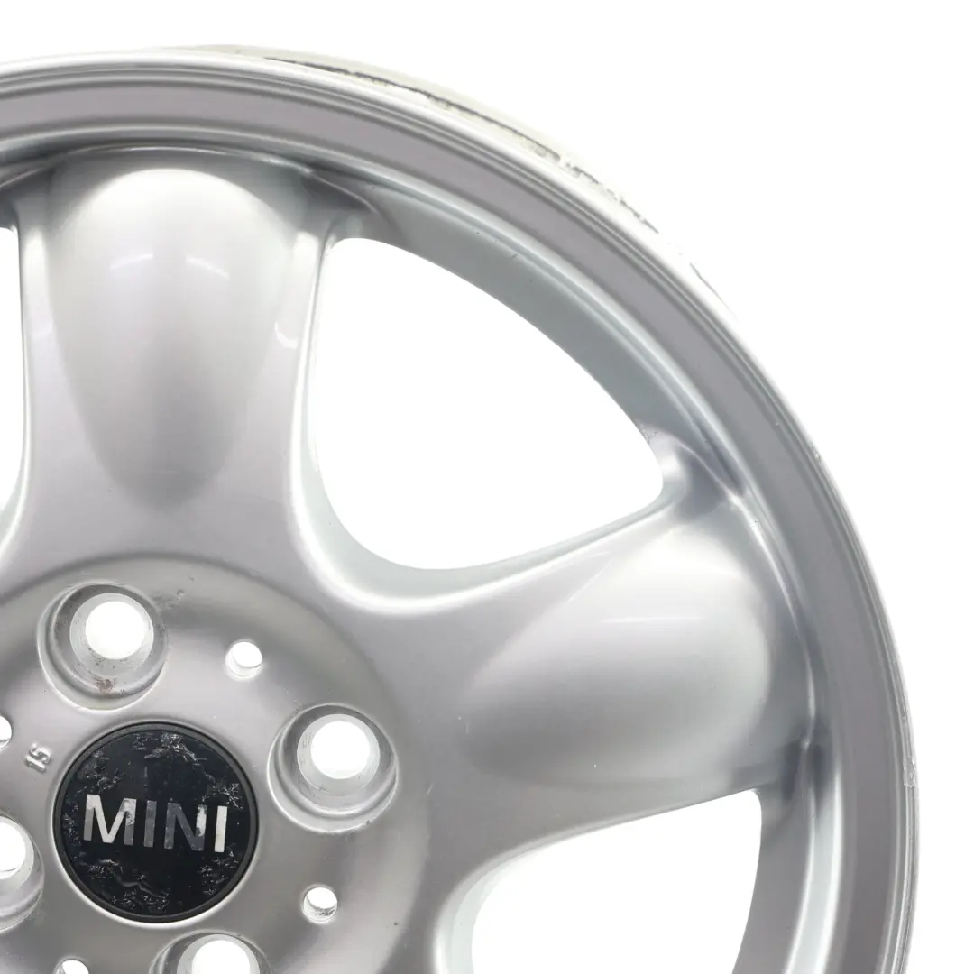 Mini Cooper R50 R56 Argento Cerchio in lega 15" 5,5J ET:45 5-Start Spooler 100 - SKU 6768498-7 - Numero di parte 6768498