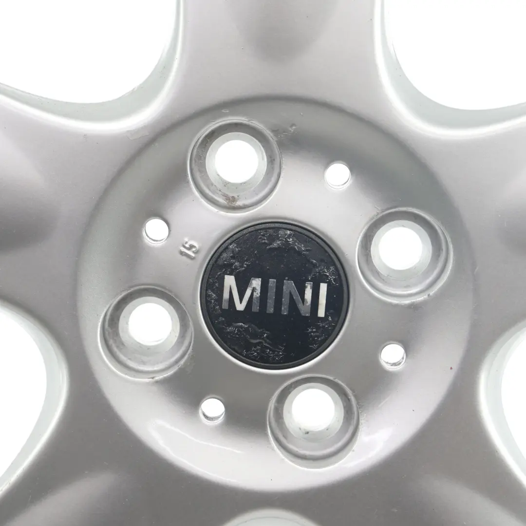 Mini Cooper R50 R56 Argento Cerchio in lega 15" 5,5J ET:45 5-Start Spooler 100 - SKU 6768498-7 - Numero di parte 6768498