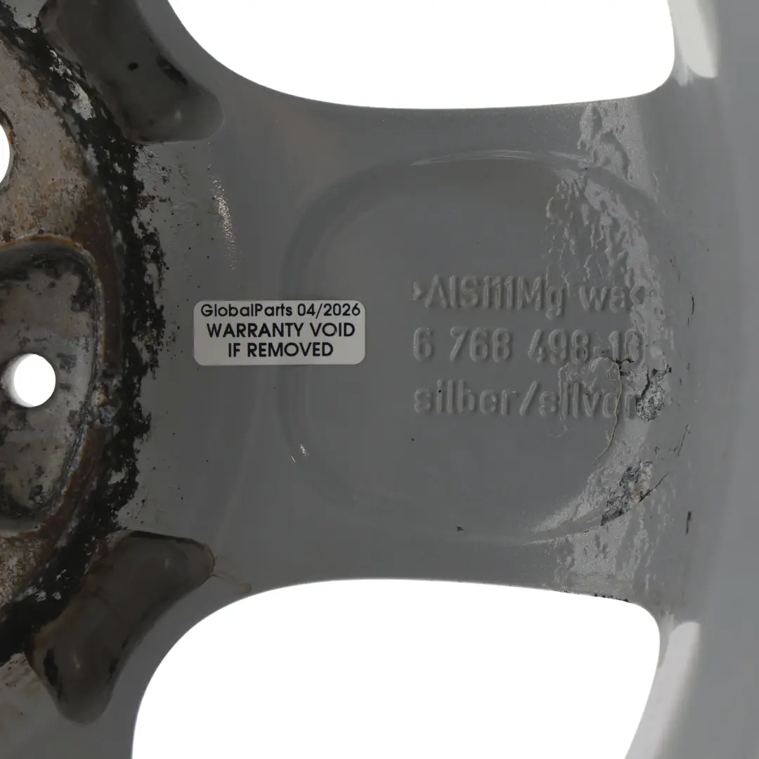 Mini Cooper One R50 R55 R56 Llanta Aleación Plata 15" 5,5J 5-Start 100 - SKU 6768498-8 - Número de pieza 6768498