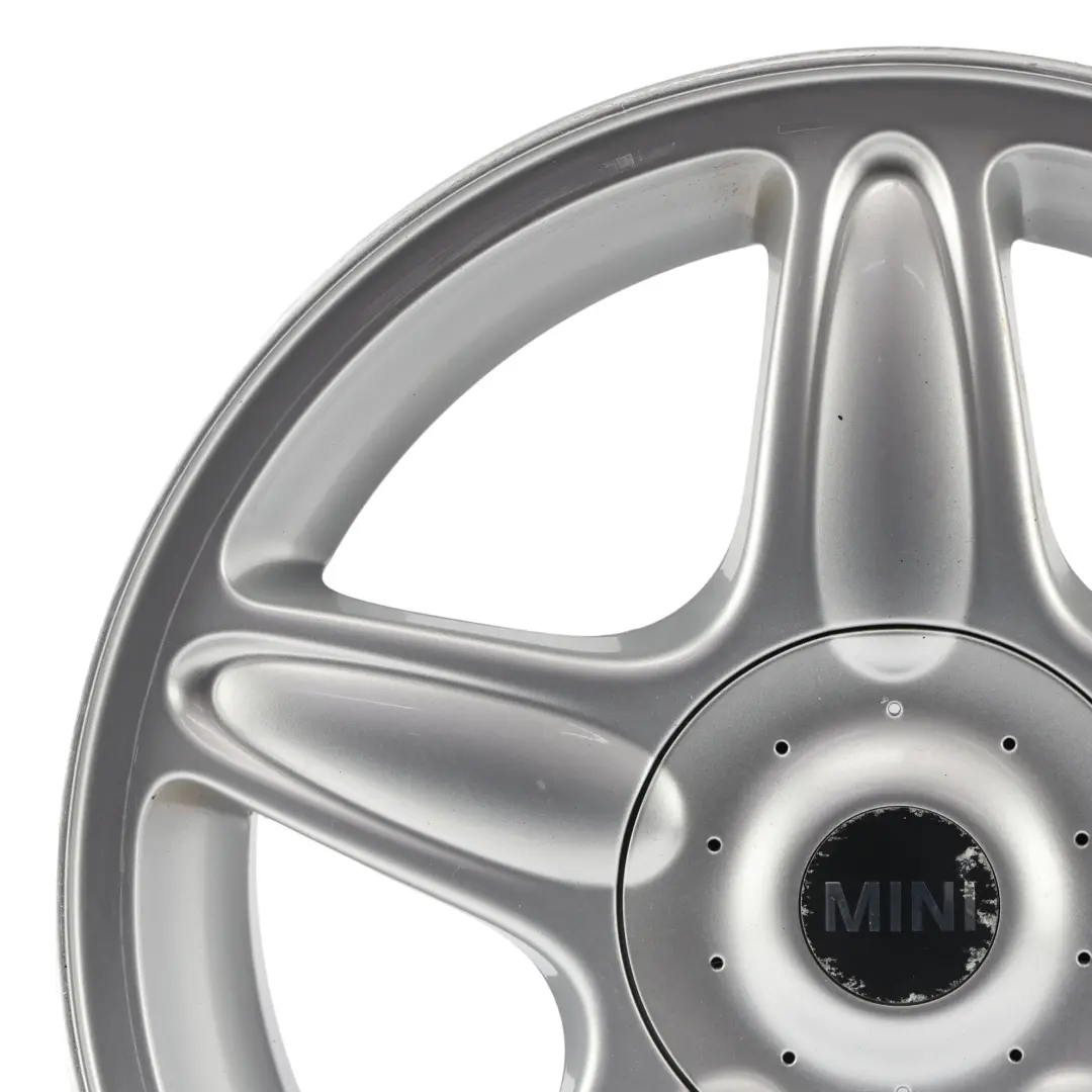Silber Alu Felge Alufelge 16" 6,5J ET:48 für Mini Cooper One R50 R55 R56 mit Teilenummer 6769409 Mini Cooper One R50 R55 R56 Silber Alu Felge Alufelge 16" 6,5J ET:48 - SKU 6769409-3 - Teilenummer 6769409