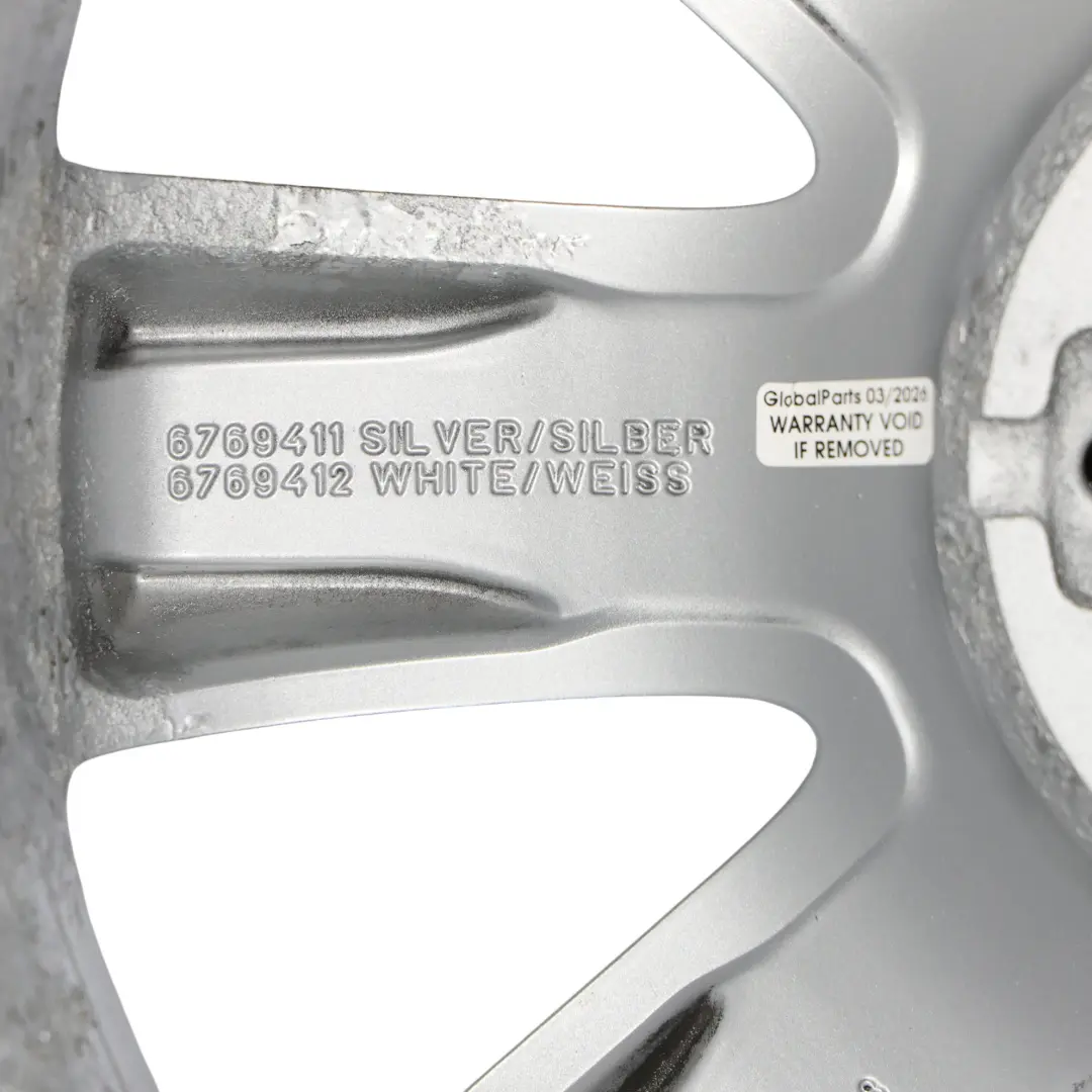 Mini Cooper One R50 R55 R56 R57 Silver Wheel Alloy Rim 17" 7J Crown Spoke 104 - SKU 6769411-2 - Part number 6769411