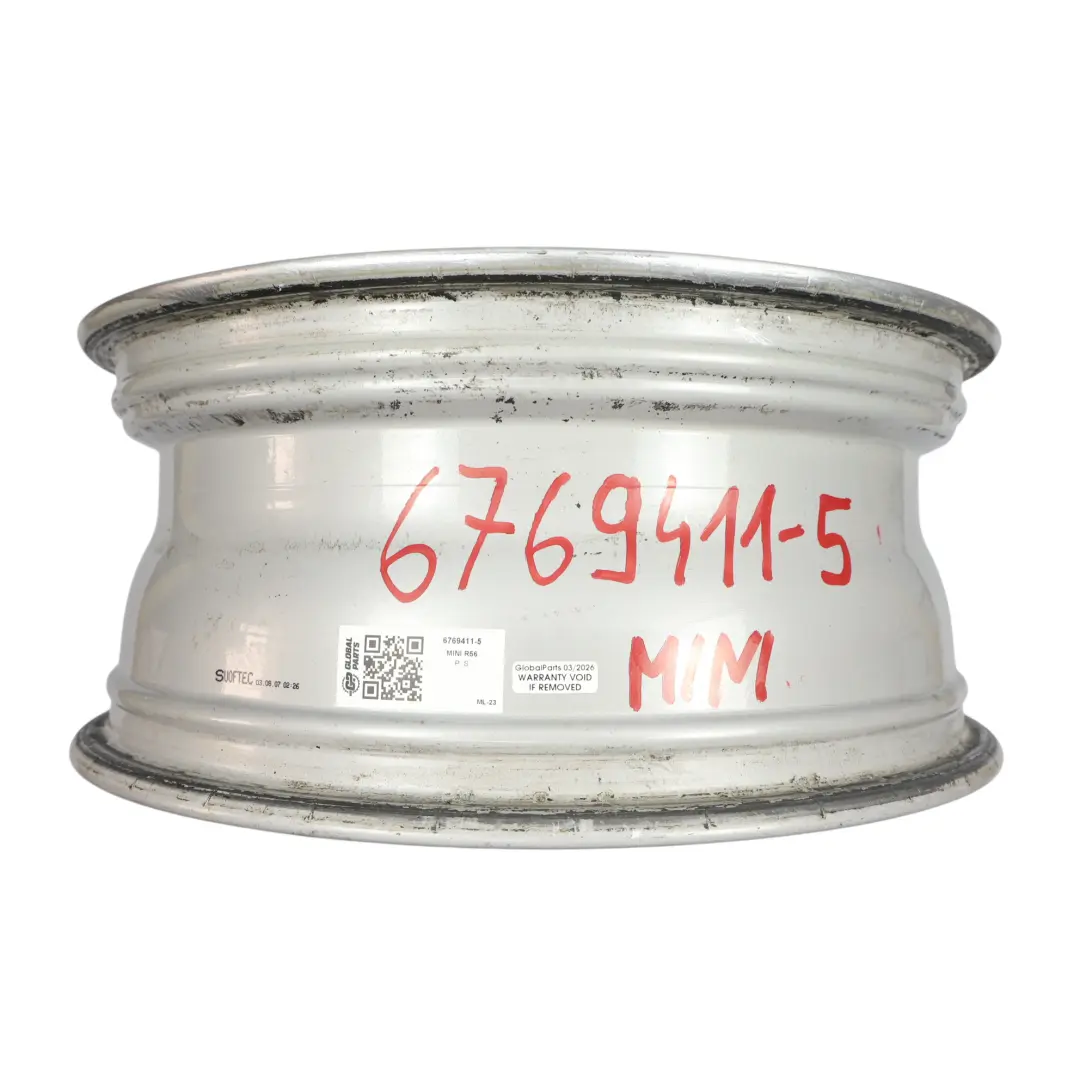 Silberne Leichtmetallfelge 17" 7J Crown Speichen 104 für Mini Cooper R50 R55 R56 R57 mit Teilenummer 6769411 Mini Cooper R50 R55 R56 R57 Silberne Leichtmetallfelge 17" 7J Crown Speichen 104 - SKU 6769411-5 - Teilenummer 6769411