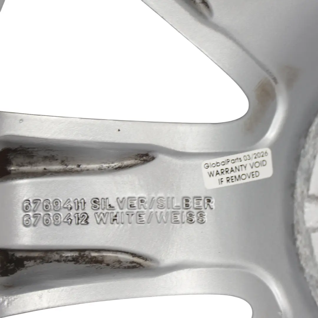 Mini Cooper R50 R55 R56 R57 Silver Wheel Alloy Rim 17" 7J Crown Spoke 104 - SKU 6769411-5 - Part number 6769411