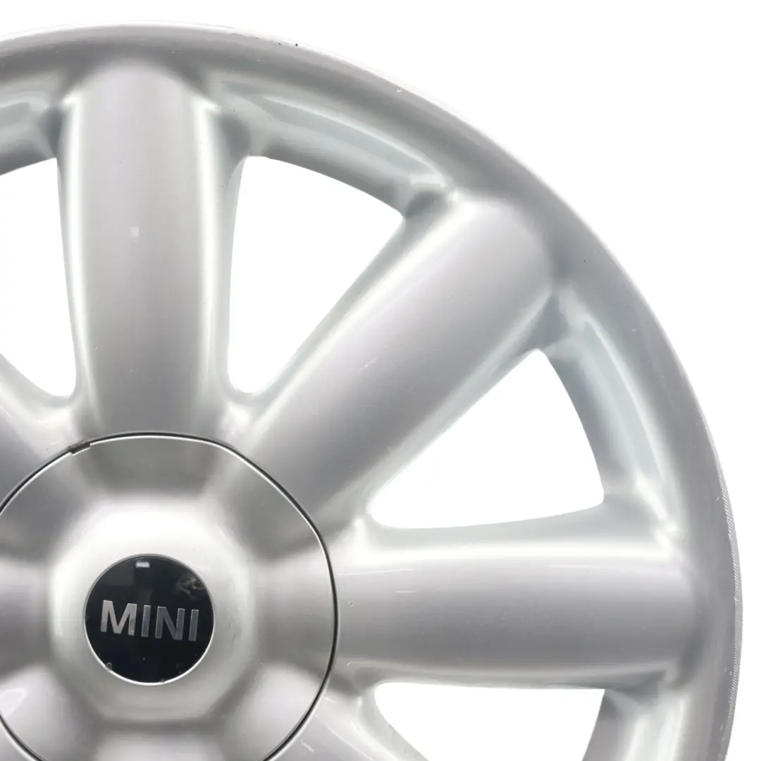 Llanta de Aluminio Plata 17" ET: 48 7J para Mini Cooper One R50 R53 R55 R56 con número de pieza 6769411 Mini Cooper One R50 R53 R55 R56 Llanta de Aluminio Plata 17" ET: 48 7J - SKU 6769411-5 - Número de pieza 6769411