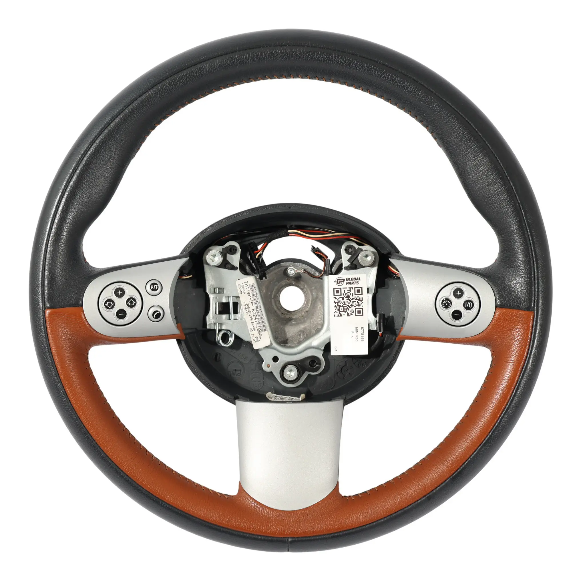 Mini R50 R52 R53 Lenkrad Sport Schwarz Braun Leder Mulifunktion 6778149