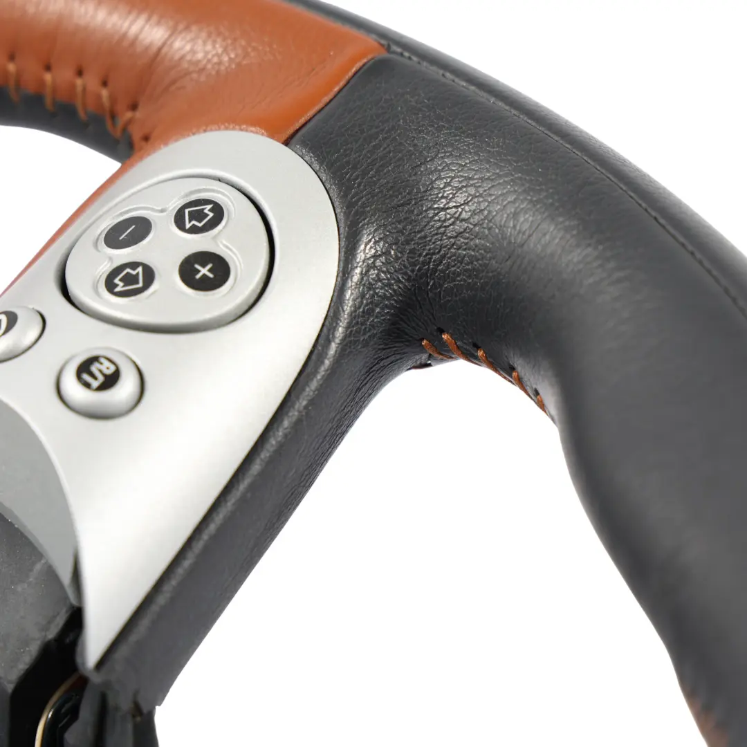 Mini R50 R52 R53 Steering Wheel Sport Black Brown Leather Mulifunction - SKU 6778149 - Part number 6778149