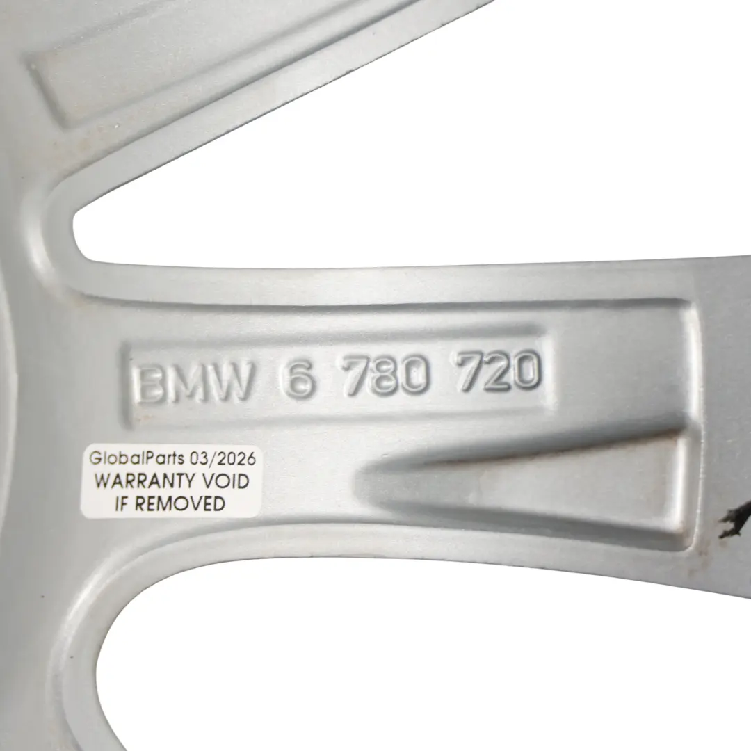 BMW F10 F11 F12 Silver Alloy Wheel Rim 17" V Spoke 236 8J ET:30 - SKU 6780720-4 - Part number 6780720