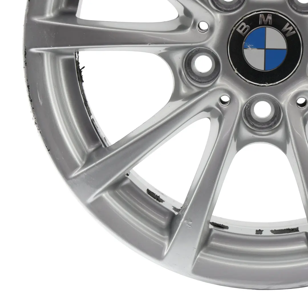BMW F30 F31 F36 Silberne Leicht Metall Felge 16" 7J ET:31 V-Speiche 390 - SKU 6796236-1 - Teilenummer 6796236