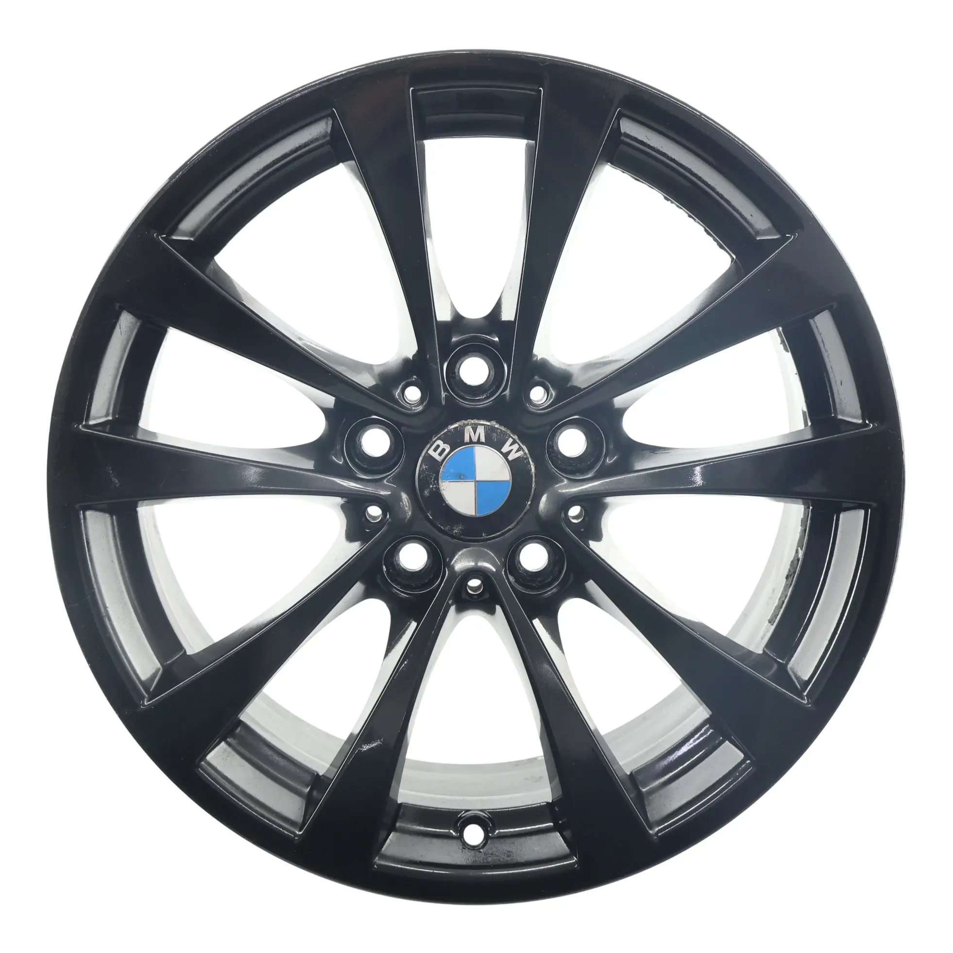 BMW F30 F31 F32 F33 Schwarz Alu Felge 17" 7.5J ET:37 V-Speiche 395 6796244