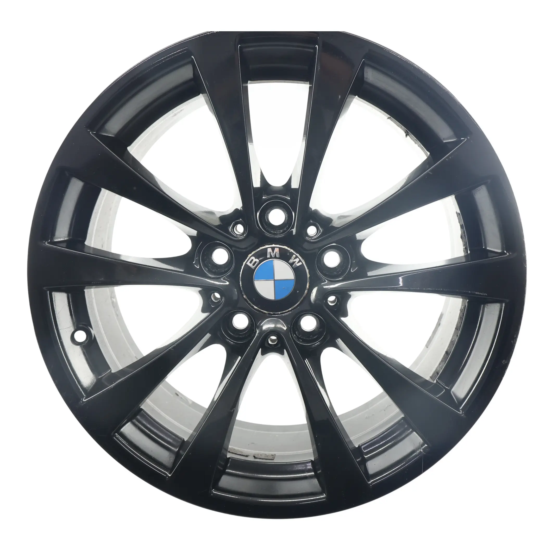 BMW F30 F31 F32 F33 Black Alloy Wheel Rim 17" 7.5J ET37 V-Spoke 395 6796244