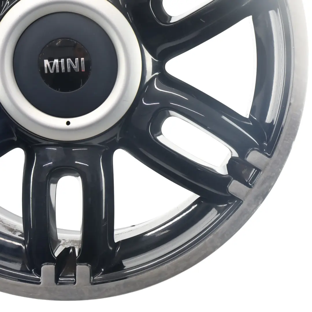 Mini Cooper One R55 R56 R57 Black Wheel Alloy Rim 17" ET:48 7J Twin Spoke 128 - SKU 6798721-2 - Part number 6798721
