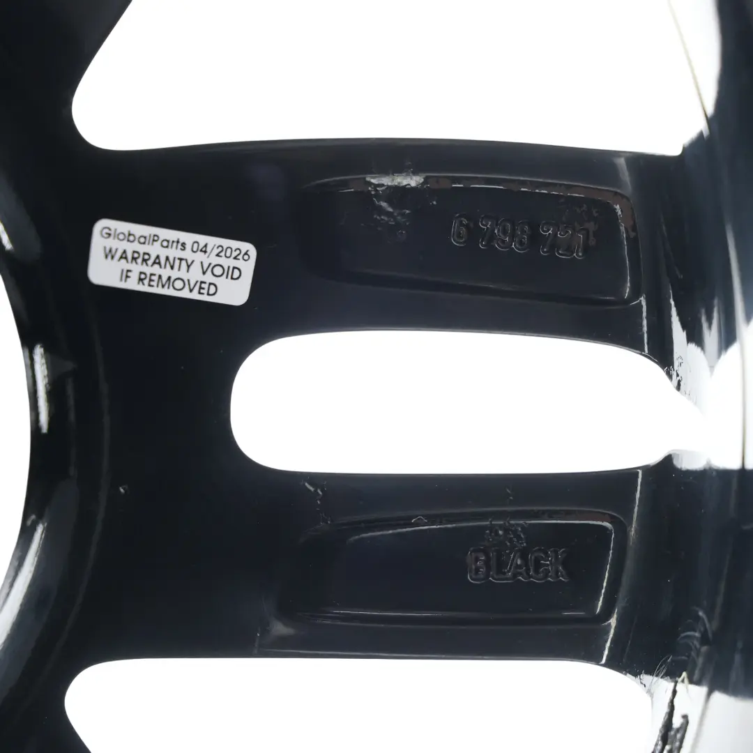 Alloy Wheel Rim 17" Twin Spoke Black to Mini R55 R56 R57 with Part number 6798721 Mini R55 R56 R57 Alloy Wheel Rim 17" Twin Spoke Black - SKU 6798721-4 - Part number 6798721