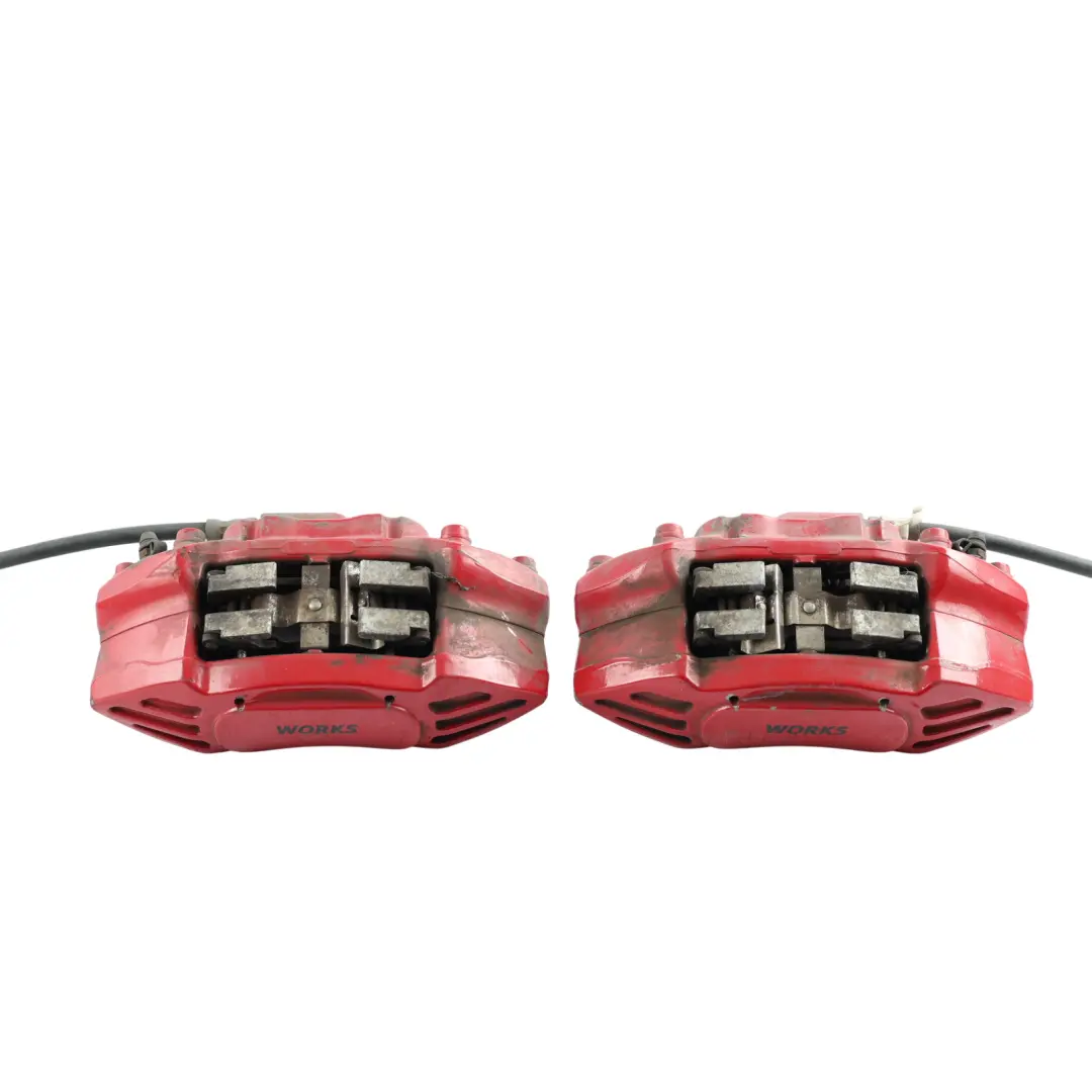 Front Wheel Brembo Brakes Caliper Set to Mini R55 R56 R57 JCW John Cooper Works with Part number 6856652 Mini R55 R56 R57 JCW John Cooper Works Front Wheel Brembo Brakes Caliper Set - SKU 6856651-1 - Part number 6856652