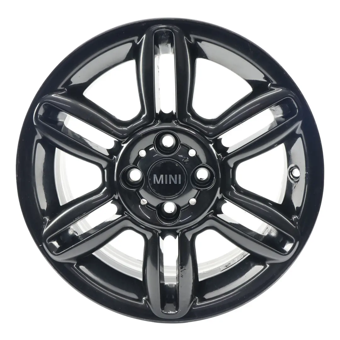 Alloy Rim 16" 6,5J 6-Star Twin Spoke 119 to Mini Cooper R55 R56 R57 Black Wheel with Part number 6856969 Mini Cooper R55 R56 R57 Black Wheel Alloy Rim 16" 6,5J 6-Star Twin Spoke 119 - SKU 6856969-4 - Part number 6856969
