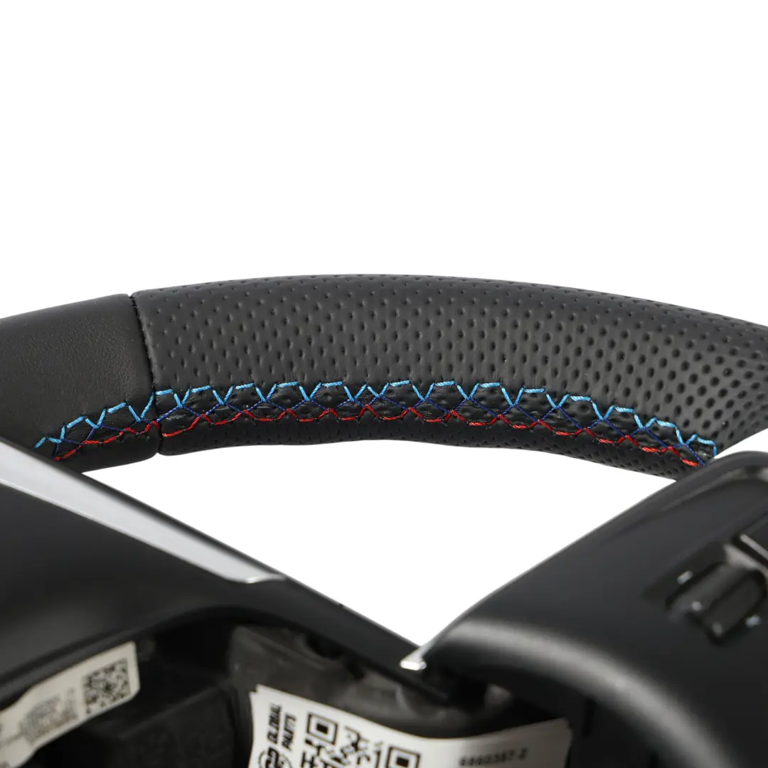 Leather Sport Steering Wheel M-tricolored to BMW F45 F46 X1 F48 X2 F39 NEW Black with Part number 6860357 BMW F45 F46 X1 F48 X2 F39 NEW Black Leather Sport Steering Wheel M-tricolored - SKU 6860357-2 - Part number 6860357
