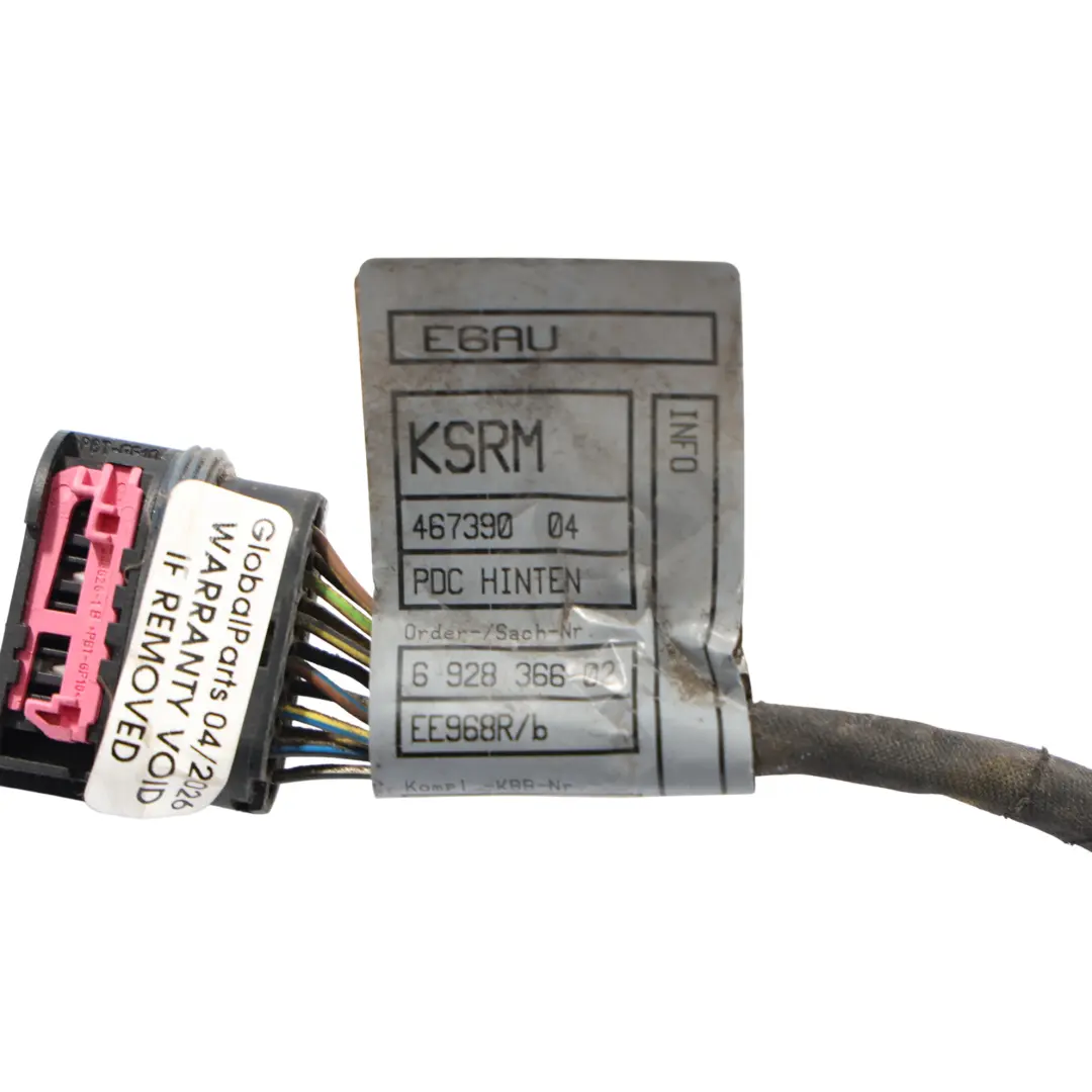 BMW E60 E61 Cablaggio PDC Paraurti Posteriore Set Cavi - SKU 6928366-1 - Numero di parte 6928366