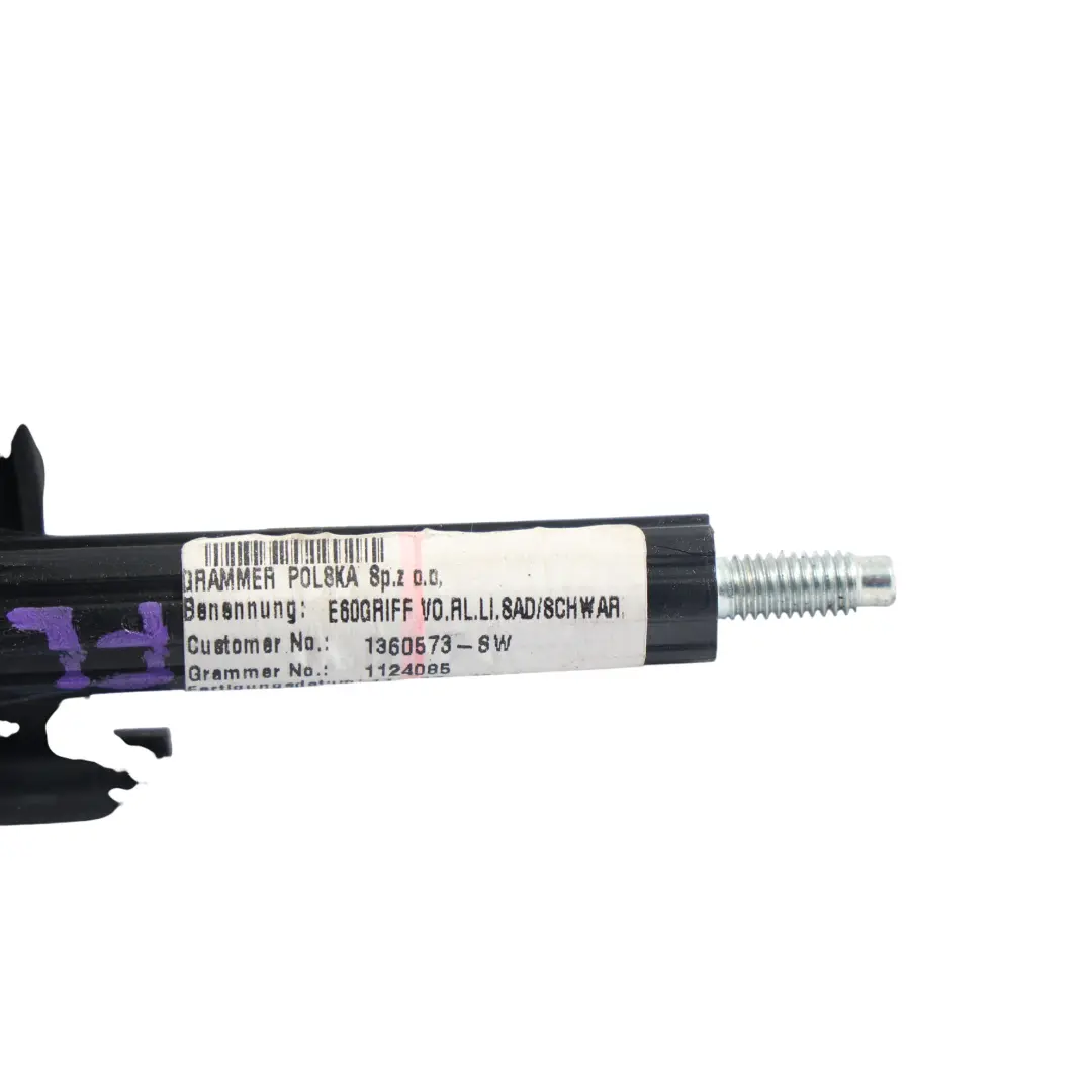 Maniglia Porta Interna Pelle Nera Anteriore Sinistra per BMW E60 E61 LCI con numero di parte 6983689 BMW E60 E61 LCI Maniglia Porta Interna Pelle Nera Anteriore Sinistra - SKU 6983689 - Numero di parte 6983689