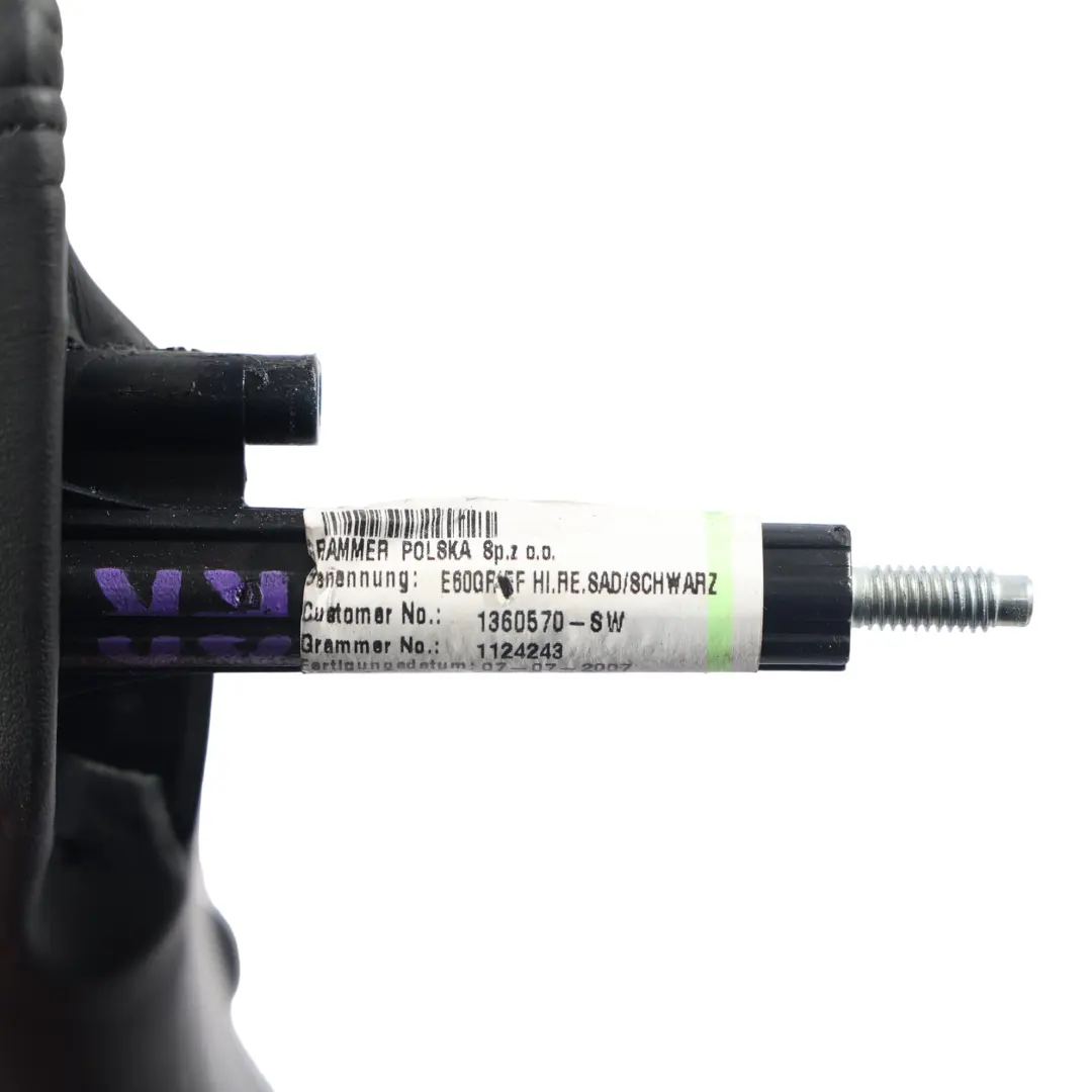 BMW E60 E61 LCI Maniglia Porta Interna Pelle Nera Posteriore Destra - SKU 6984638 - Numero di parte 6984638