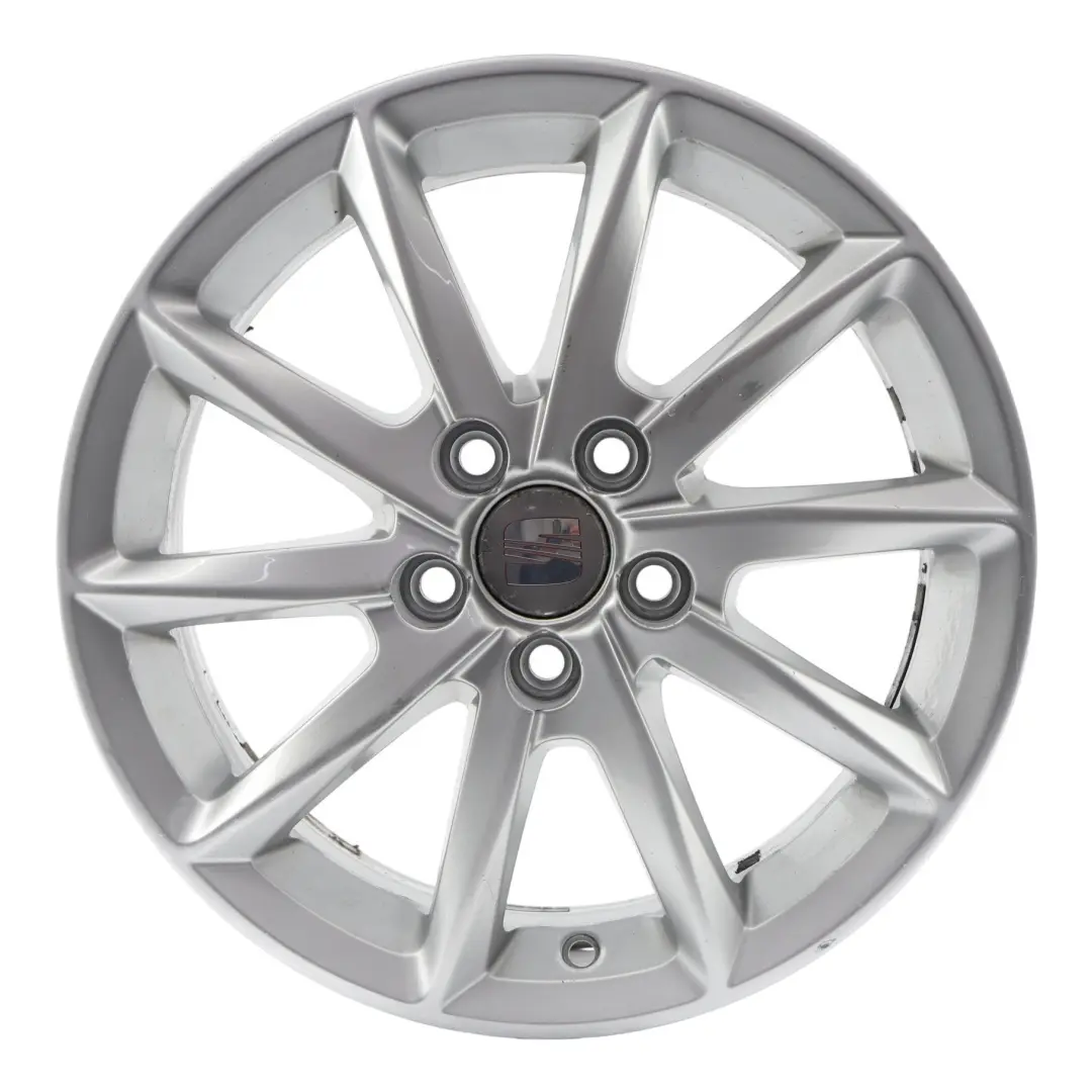 Seat Ibiza Mk4 Silber Alu Felge 15" 6J ET38 5X100 - SKU 6J0601025K-1 - Teilenummer 6J0601025K