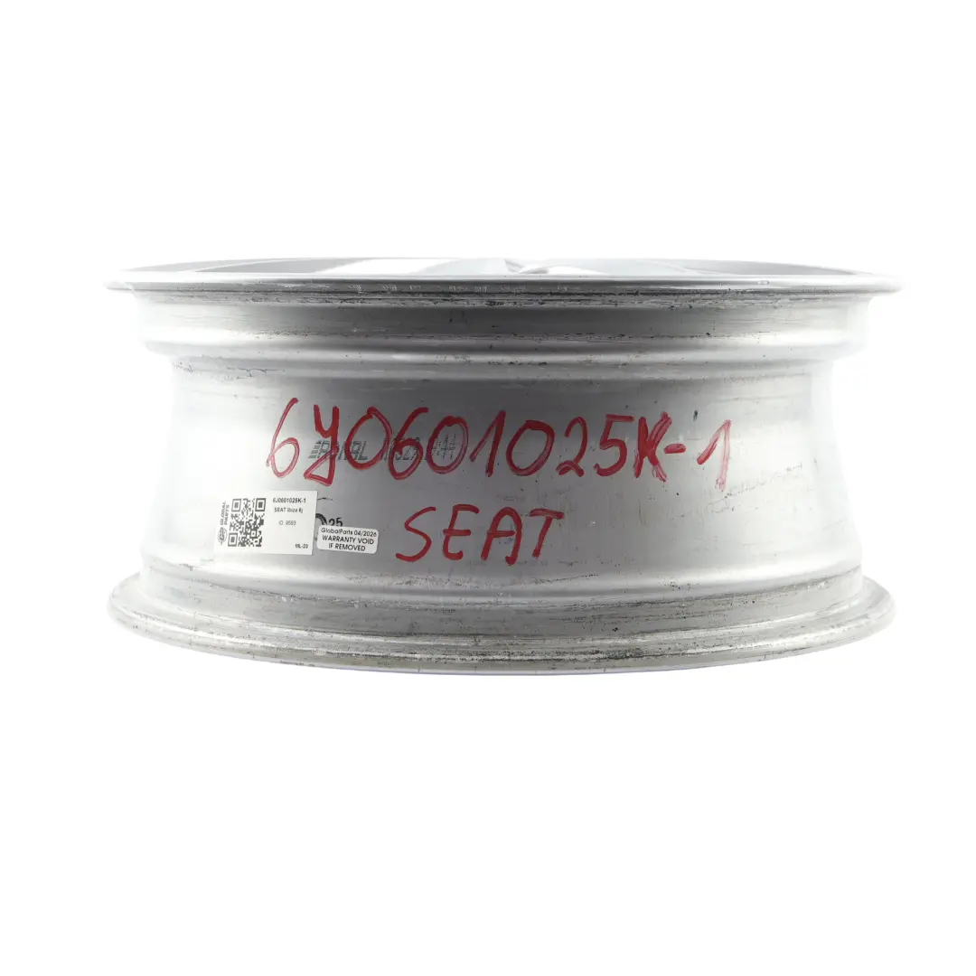 Mk4 Llanta Aleación Plata 15" 6J ET38 5X100 para Seat Ibiza con número de pieza 6J0601025K Seat Ibiza Mk4 Llanta Aleación Plata 15" 6J ET38 5X100 - SKU 6J0601025K-1 - Número de pieza 6J0601025K