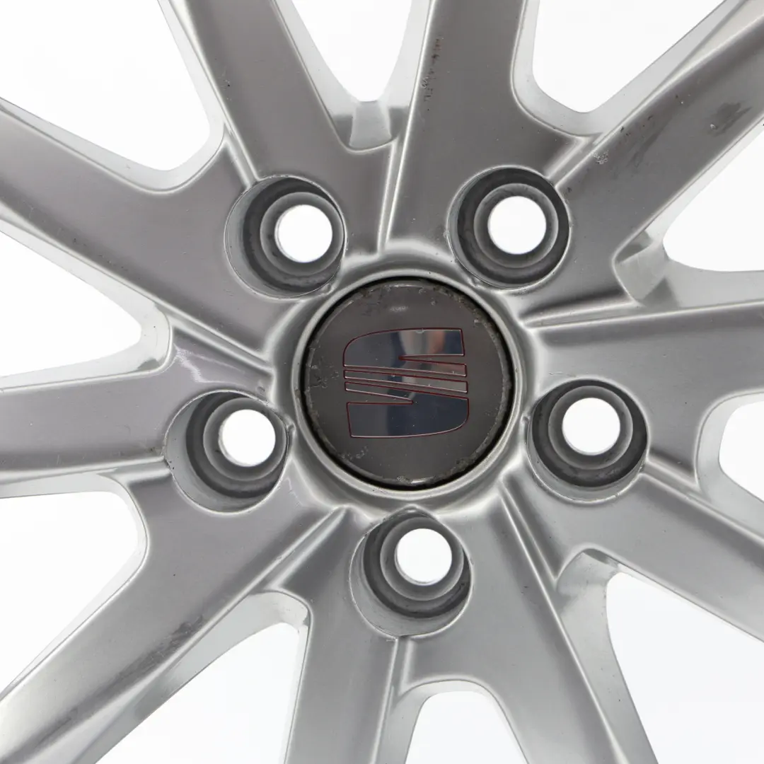 Seat Ibiza Mk4 Silver Alloy Wheel 15" 6J ET38 5X100 - SKU 6J0601025K-1 - Part number 6J0601025K