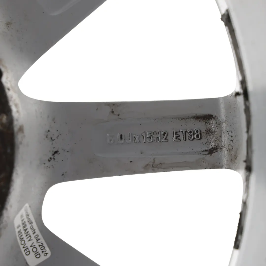 Mk4 Llanta Aleación Plata 15" 6J ET38 5X100 para Seat Ibiza con número de pieza 6J0601025K Seat Ibiza Mk4 Llanta Aleación Plata 15" 6J ET38 5X100 - SKU 6J0601025K-2 - Número de pieza 6J0601025K