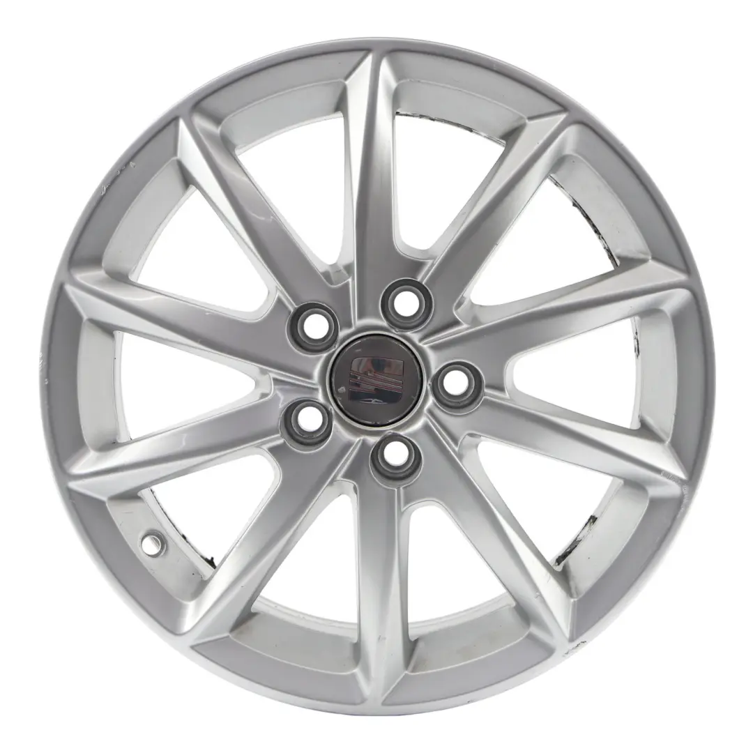 Mk4 Silber Alu Felge 15" 6J ET38 5X100 für Seat Ibiza mit Teilenummer 6J0601025K Seat Ibiza Mk4 Silber Alu Felge 15" 6J ET38 5X100 - SKU 6J0601025K-3 - Teilenummer 6J0601025K