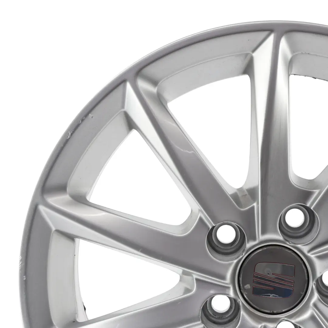 Mk4 Silber Alu Felge 15" 6J ET38 5X100 für Seat Ibiza mit Teilenummer 6J0601025K Seat Ibiza Mk4 Silber Alu Felge 15" 6J ET38 5X100 - SKU 6J0601025K-3 - Teilenummer 6J0601025K