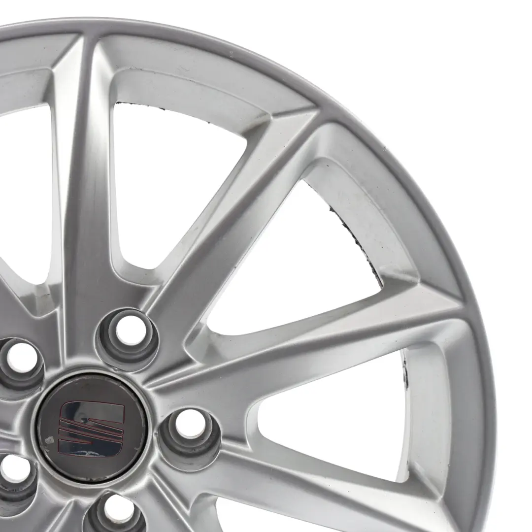 Mk4 Silver Alloy Wheel 15" 6J ET38 5X100 to Seat Ibiza with Part number 6J0601025K Seat Ibiza Mk4 Silver Alloy Wheel 15" 6J ET38 5X100 - SKU 6J0601025K-3 - Part number 6J0601025K