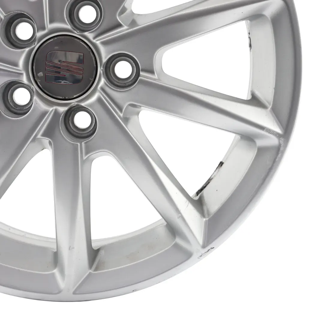 Mk4 Silver Alloy Wheel 15" 6J ET38 5X100 to Seat Ibiza with Part number 6J0601025K Seat Ibiza Mk4 Silver Alloy Wheel 15" 6J ET38 5X100 - SKU 6J0601025K-3 - Part number 6J0601025K