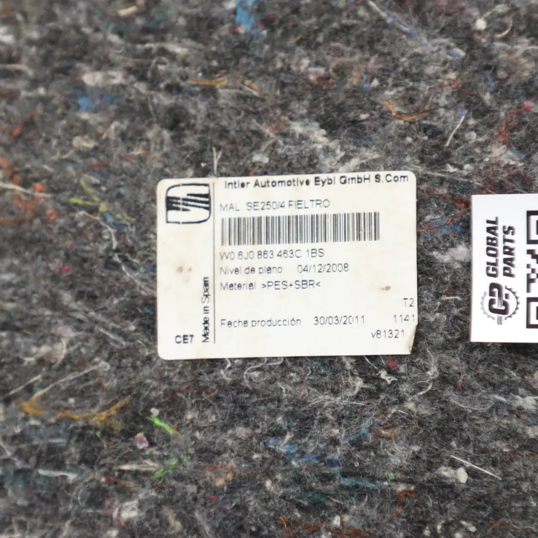 Seat Ibiza Mk4 6J Rear Trunk Boot Floor Liner Carpet Cover Panel - SKU 6J0863463C - Part number 6J0863463C