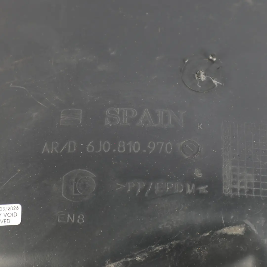 Seat Ibiza Mk4 6J Wheel Arch Liner Cover Splash Guard Rear Right O/S 6P0809958 - SKU 6P0810970A - Part number 6P0810970A