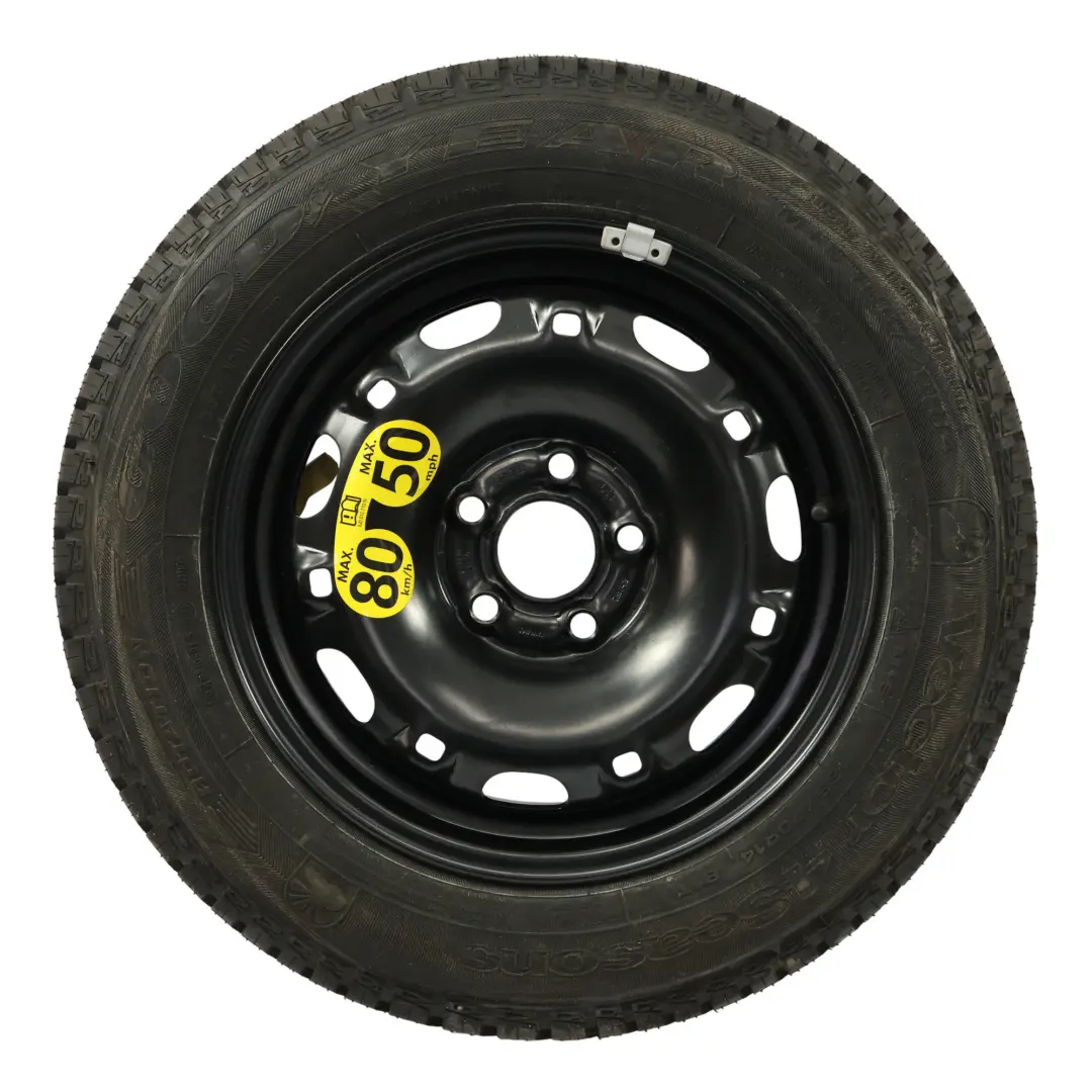 Volkswagen Polo Mk5 Jante Acier Roue Secours R14 5J ET:43 Pneu - SKU 6Q0601027R-2 - Numéro de pièce 6Q0601027R