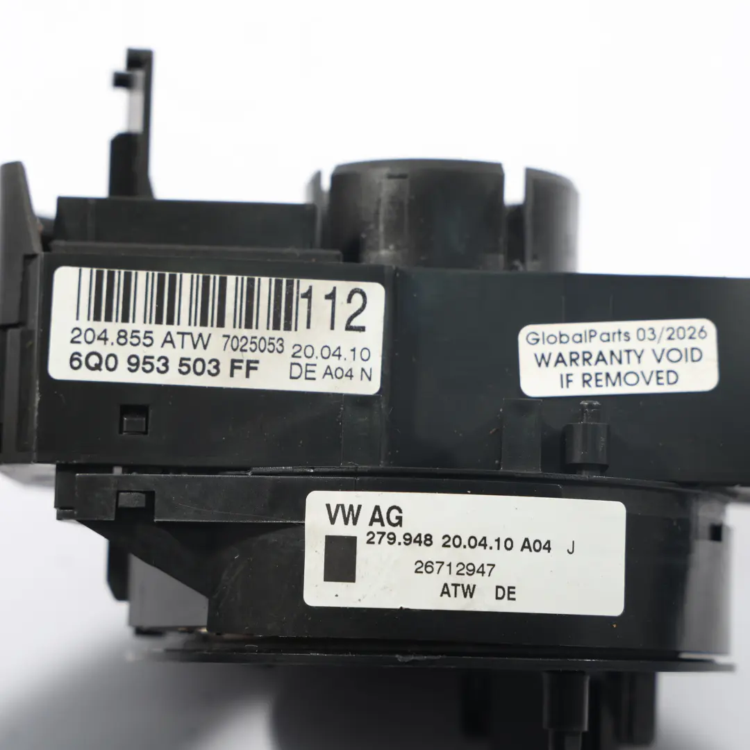 Commutateur Clignotant Essuie-Glace pour Volkswagen Transporter T5 à propos du numéro de pièce 6Q0953503FF Volkswagen Transporter T5 Commutateur Clignotant Essuie-Glace - SKU 6Q0953503FF - Numéro de pièce 6Q0953503FF