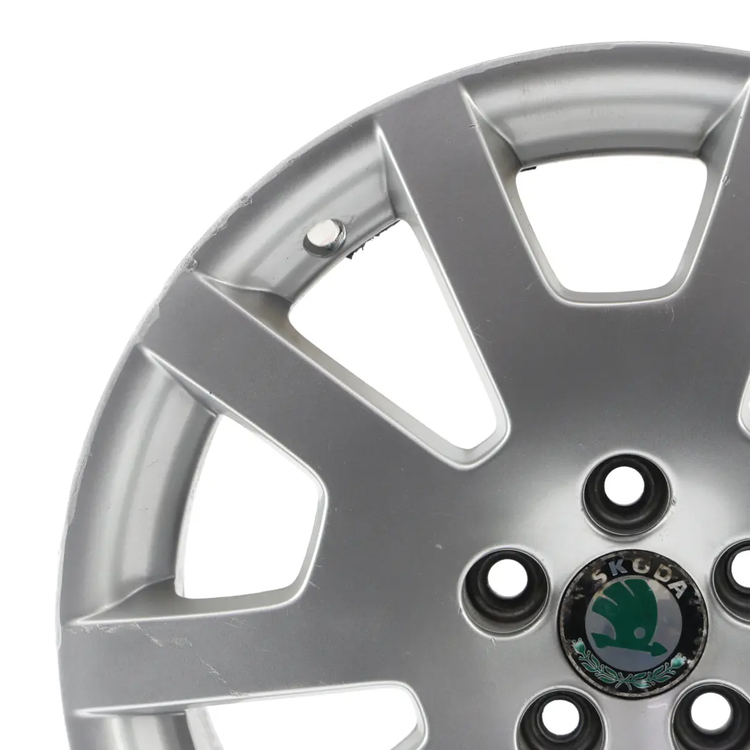 Skoda Fabia Mk1 6Y VRS Cerchione Lega Argento 16" 6,5JX16H2 ET:37 - SKU 6Y0601025M-2 - Numero di parte 6Y0601025M