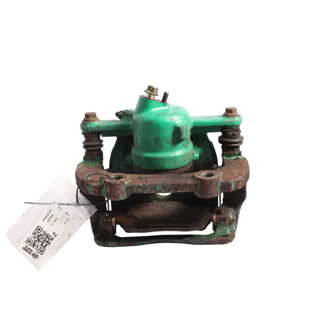 6Y Brake Caliper Painted Green Front Left N/S to Skoda Fabia with Part number 6Y0615123 Skoda Fabia 6Y Brake Caliper Painted Green Front Left N/S - SKU 6Y0615123 - Part number 6Y0615123