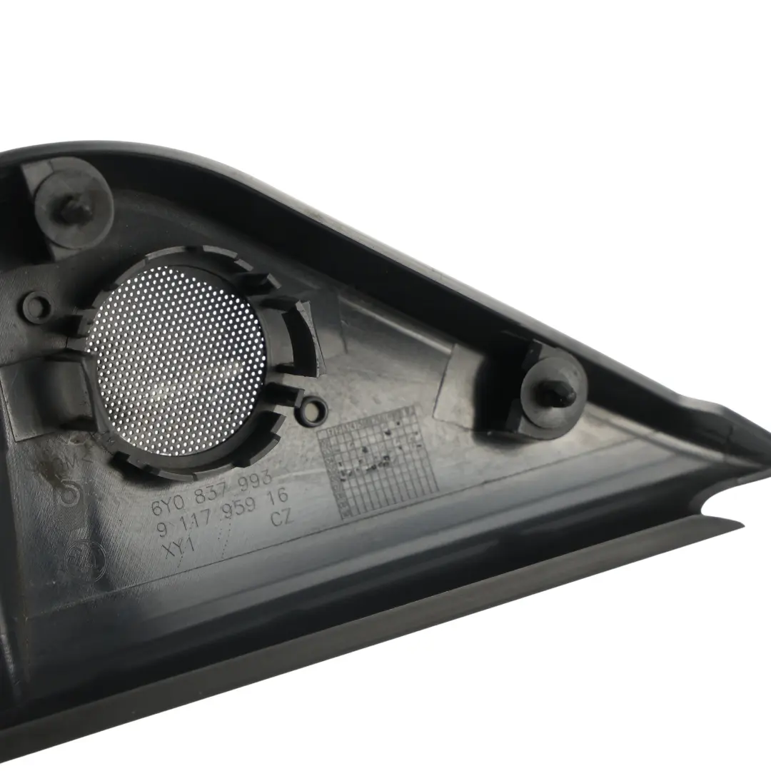 Mk1 6Y Speaker Cover Wing Mirror Triangle Trim Front Left N/S Black to Skoda Fabia with Part number 6Y0837993 Skoda Fabia Mk1 6Y Speaker Cover Wing Mirror Triangle Trim Front Left N/S Black - SKU 6Y0837993 - Part number 6Y0837993