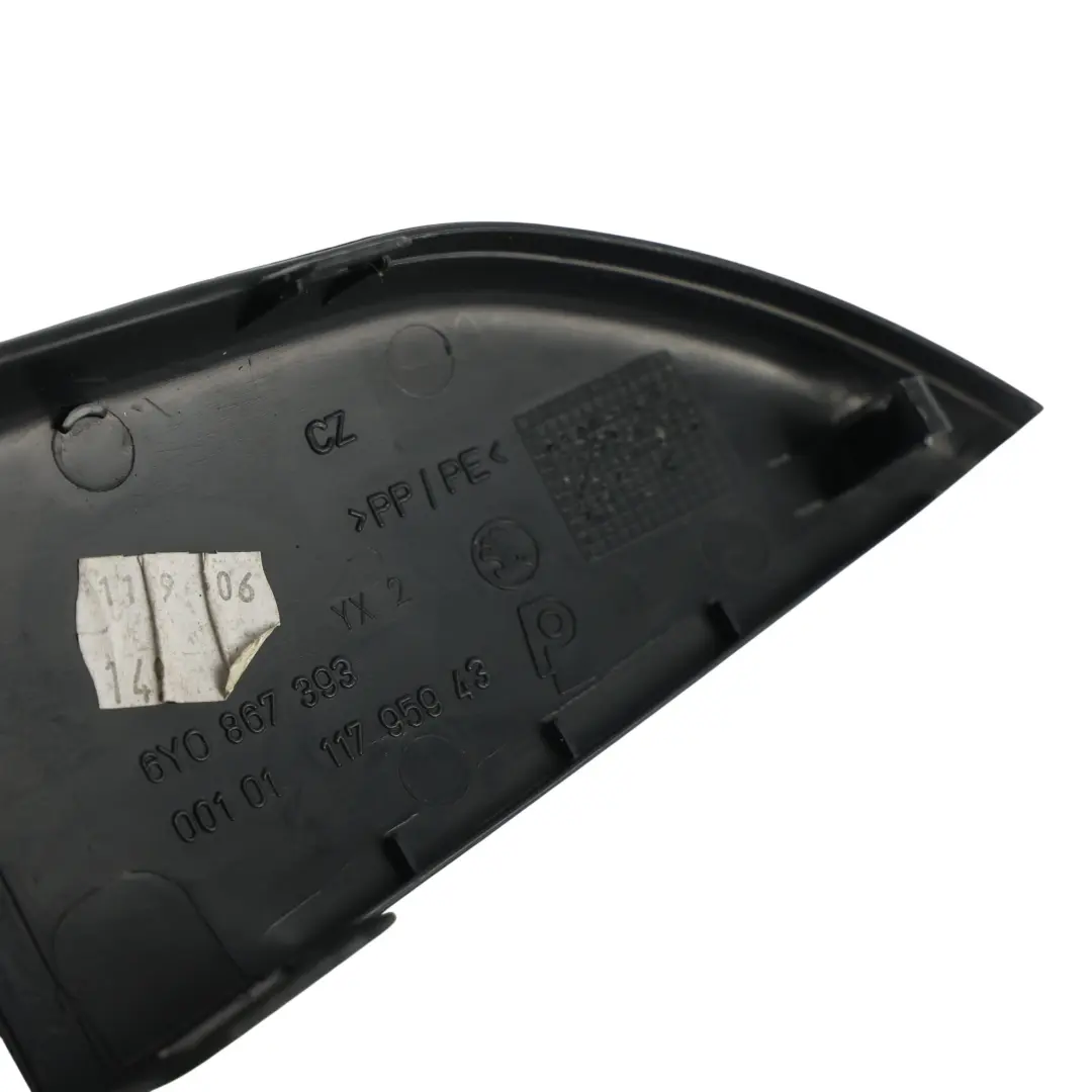 Mk1 Door Card Armrest Rear Left N/S Trim Panel Cover Onyx to Skoda Fabia with Part number 6Y0867393 Skoda Fabia Mk1 Door Card Armrest Rear Left N/S Trim Panel Cover Onyx - SKU 6Y0867393 - Part number 6Y0867393