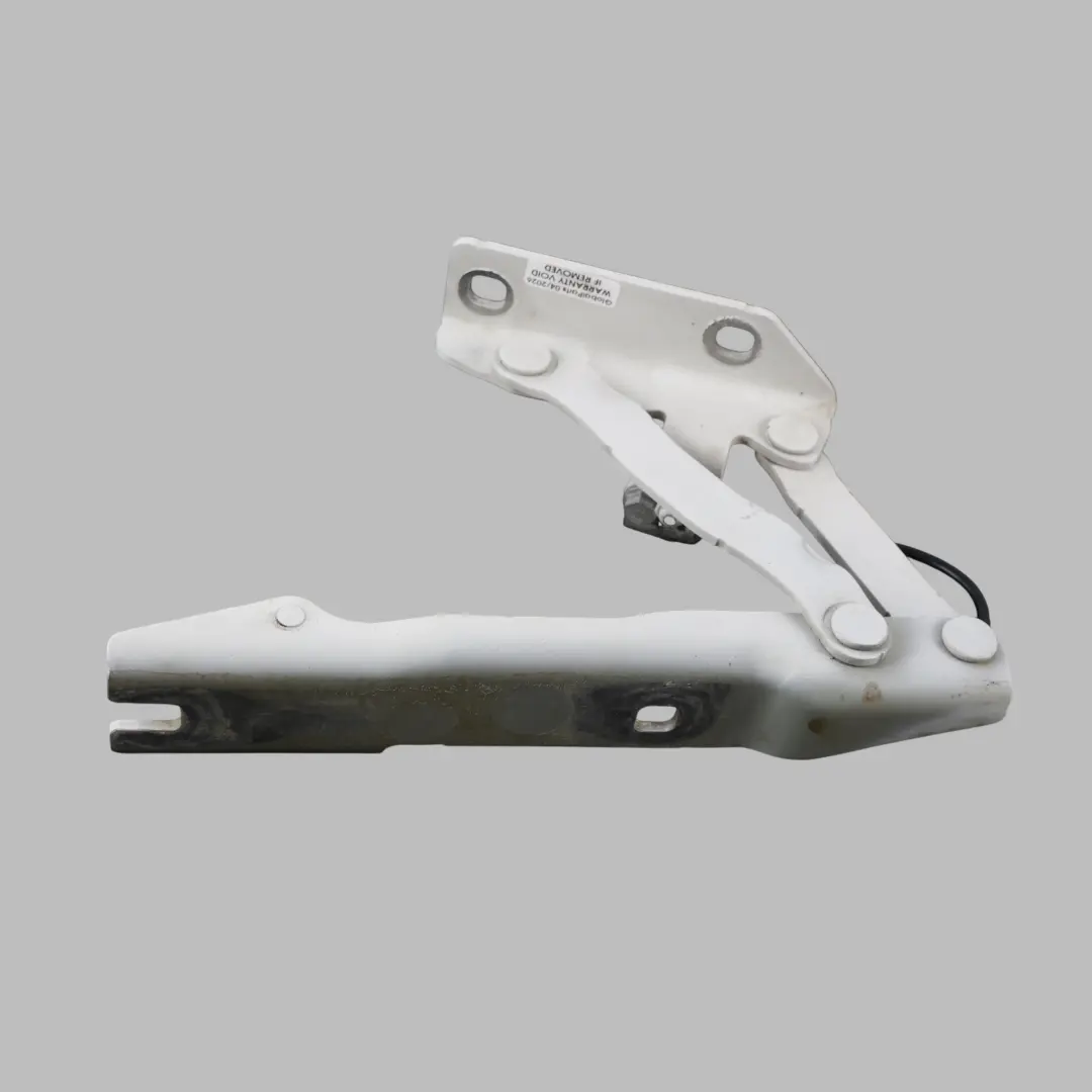 BMW E60 E61 Hood Bonnet Engine Cover Hinge Right O/S Alpinweiss 3 White - 300 - SKU 7008728-AW - Part number 7008728