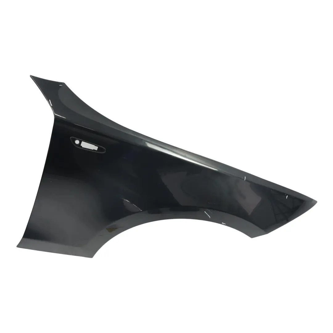 BMW E81 E87 Side Panel Fender Wing Front Right O/S Black Sapphire Metallic 475 - SKU 7133228-BS - Part number 7133228