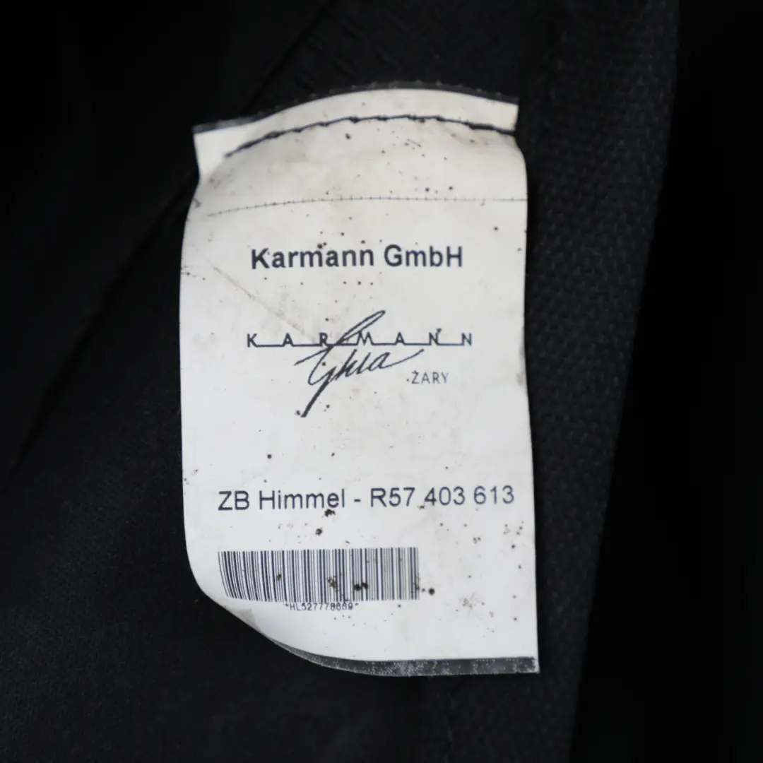 Mini R57 Cabrio Convertible Roof Folding Soft Top Cover Cloth Black - SKU 7191145 - Part number 7191145