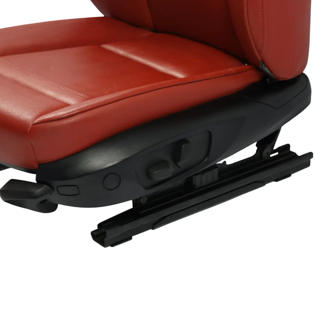 Front Left N/S Electric Interior Leather Dakota Coral Red to BMW E92 Coupe Seat with Part number 7253249 BMW E92 Coupe Seat Front Left N/S Electric Interior Leather Dakota Coral Red - SKU 7253249-2 - Part number 7253249