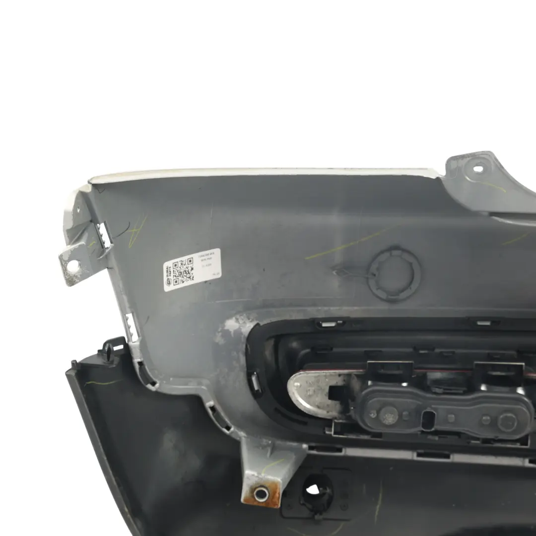 Complete Rear Bumper Trim White Silver Metallic - A62 to Mini Cooper S R56 R57 LCI with Part number 7264358 Mini Cooper S R56 R57 LCI Complete Rear Bumper Trim White Silver Metallic - A62 - SKU 7264358-WS - Part number 7264358