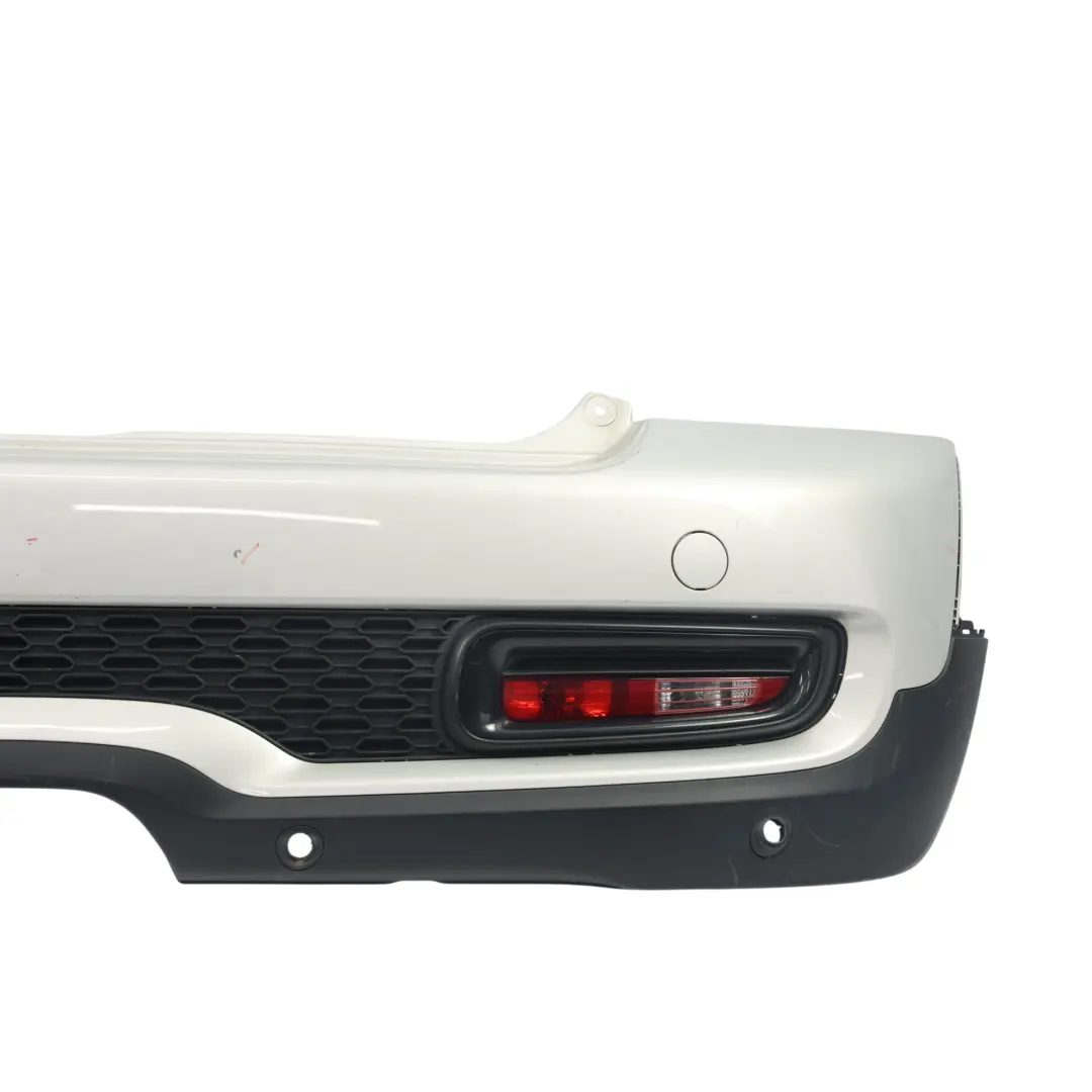 Mini Cooper S R56 R57 LCI Complete Rear Bumper Trim White Silver Metallic - A62 - SKU 7264358-WS - Part number 7264358