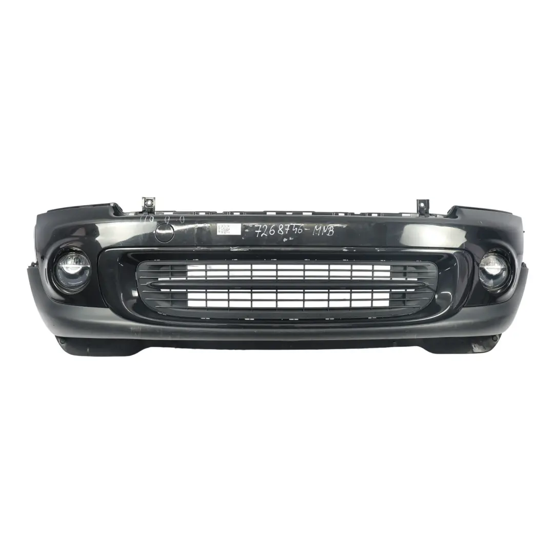 Mini R55 R56 LCI Complete Front Bumper Trim Panel Midnight Black - A94 - SKU 7268746-MNB - Part number 7268746