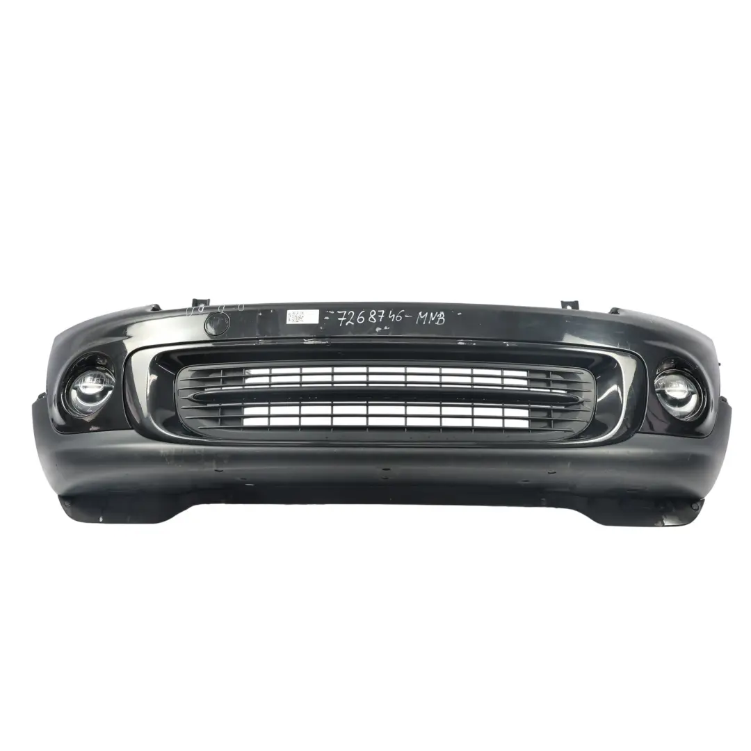 Mini R55 R56 LCI Complete Front Bumper Trim Panel Midnight Black - A94 - SKU 7268746-MNB - Part number 7268746