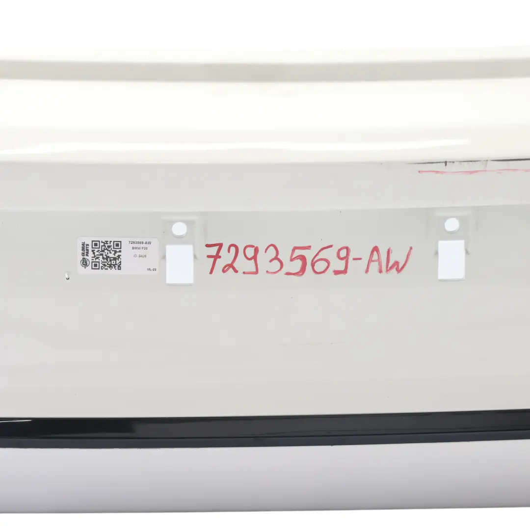 Bumper Trim Panel Sport Line Alpine White Alpinweiss 3 - 300 to BMW F20 F21 Rear with Part number 7293569 BMW F20 F21 Rear Bumper Trim Panel Sport Line Alpine White Alpinweiss 3 - 300 - SKU 7293569-AW - Part number 7293569