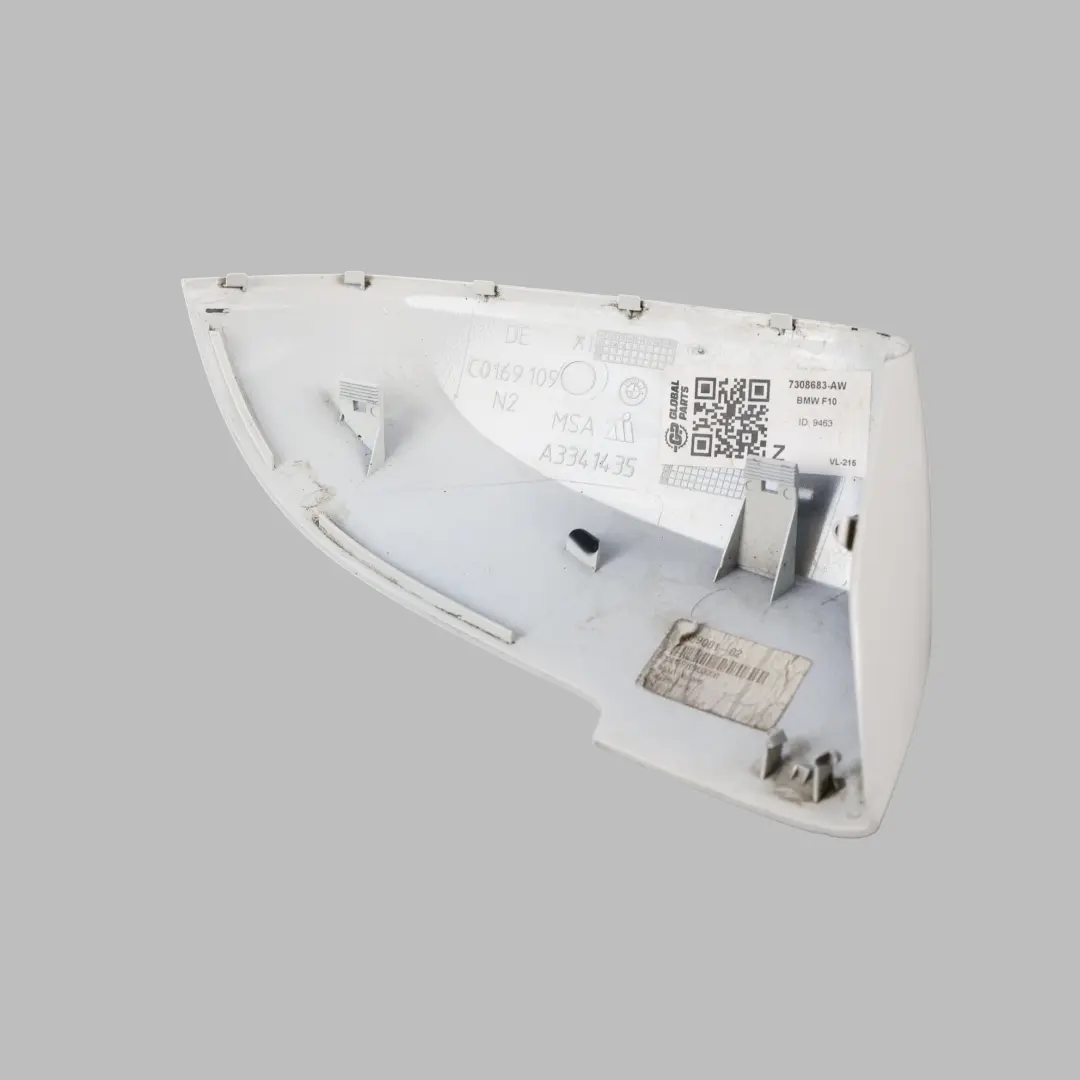 Wing Mirror Cover Cap Left N/S Alpinweiss 3 - 300 to BMW F01 F02 F10 LCI with Part number 7308683 BMW F01 F02 F10 LCI Wing Mirror Cover Cap Left N/S Alpinweiss 3 - 300 - SKU 7308683-AW - Part number 7308683